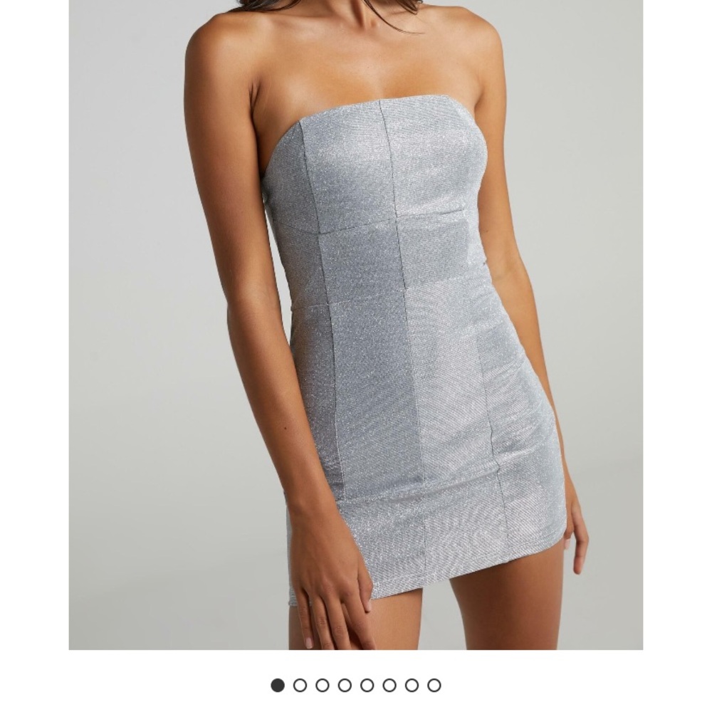 NWT Showpo “Diva” Dress in Silver